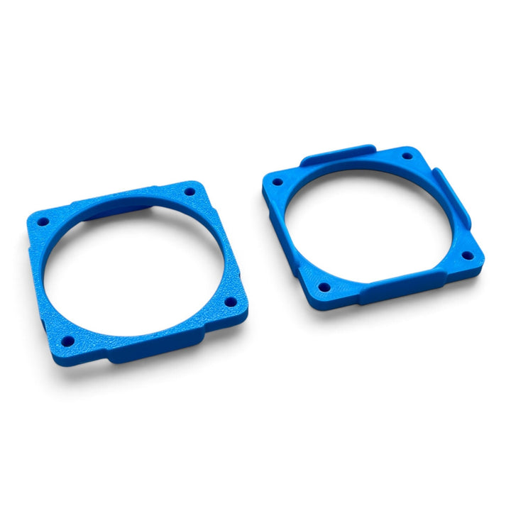 3DTools Argon THRML Fan-Adapter aus blauem PETG für 60-mm-Noctua-Lüfter im 3D-Druck-Design