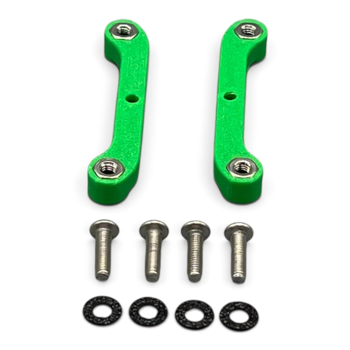3DTools Sockeladapter aus grünem PETG für GeeekPi Low Profile Plus Kühler auf Bitaxe Minern mit Montagematerial