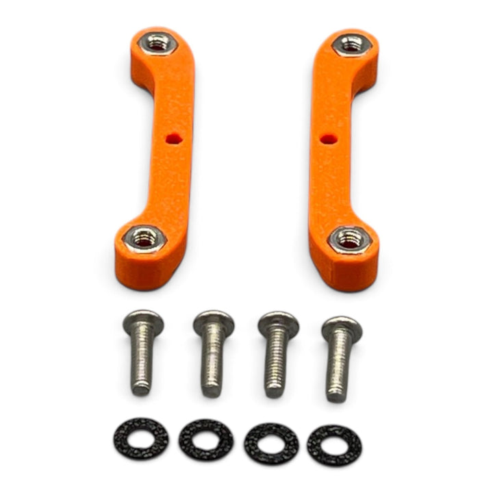 3DTools Sockeladapter aus orangefarbenem PETG für GeeekPi Low Profile Plus Kühler auf Bitaxe Minern mit Montageset