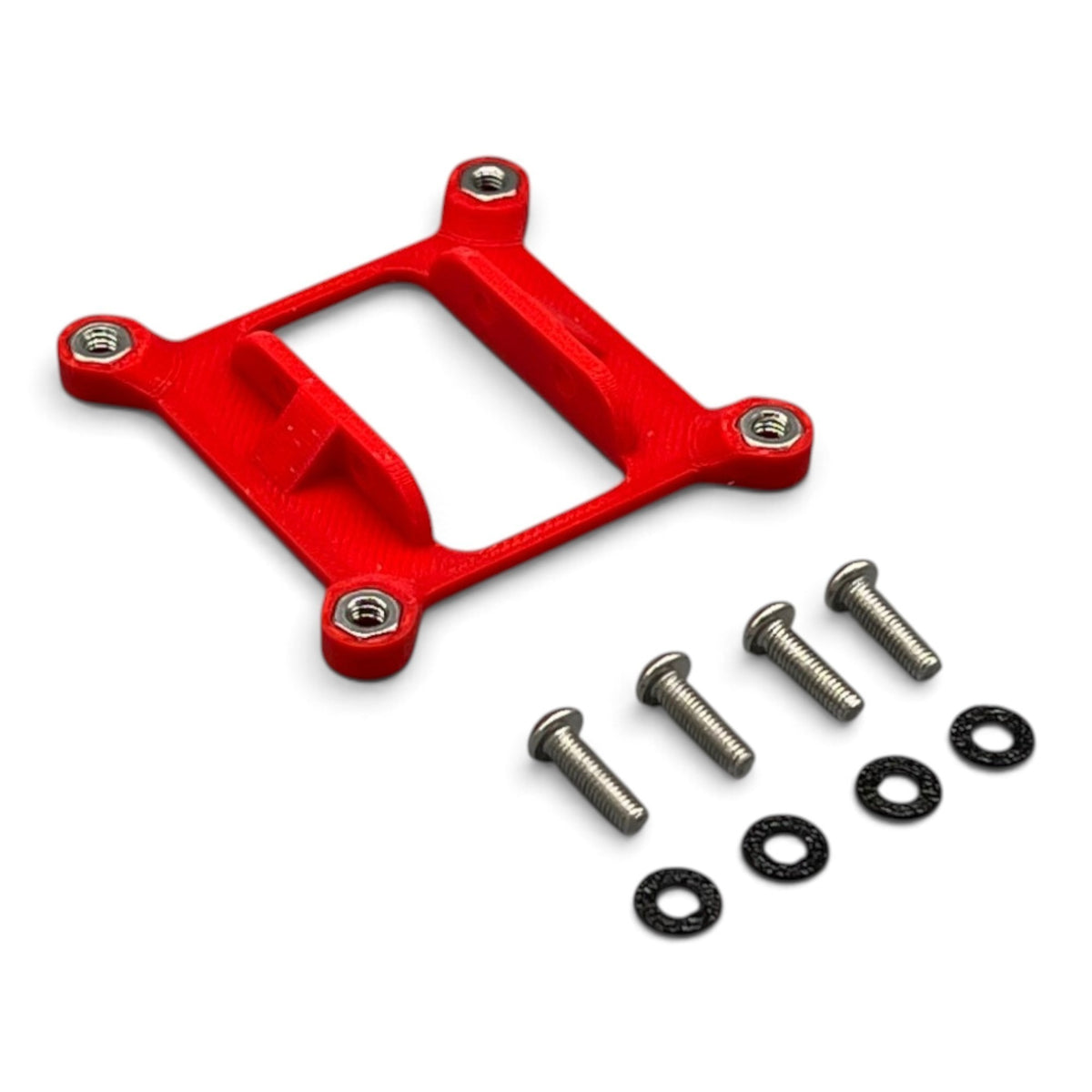3DTools roter PETG Sockeladapter für Argon THRML 60-mm Radiator auf Bitaxe Minern inklusive Montagematerial