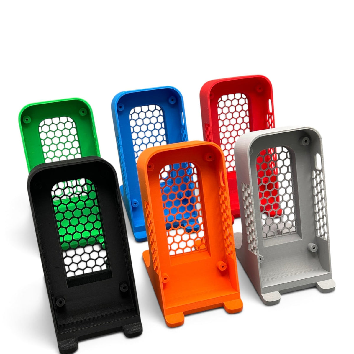 3DTools Bitaxe Standing Case in verschiedenen Farben aus PETG mit Wabenmuster für Ultra, Supra und Gamma Miner