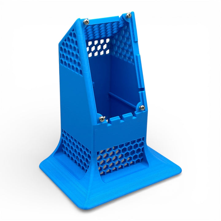3DTools Cooling Tower One Gehäuse in Blau für Bitaxe Miner mit Wabenstruktur für optimale Luftzirkulation