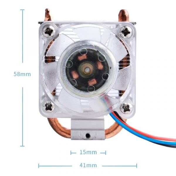52PI Ice Tower CPU Cooling Fan Raspberry Pi 4B PI 3B RGB Light Lüfter GeeekPi