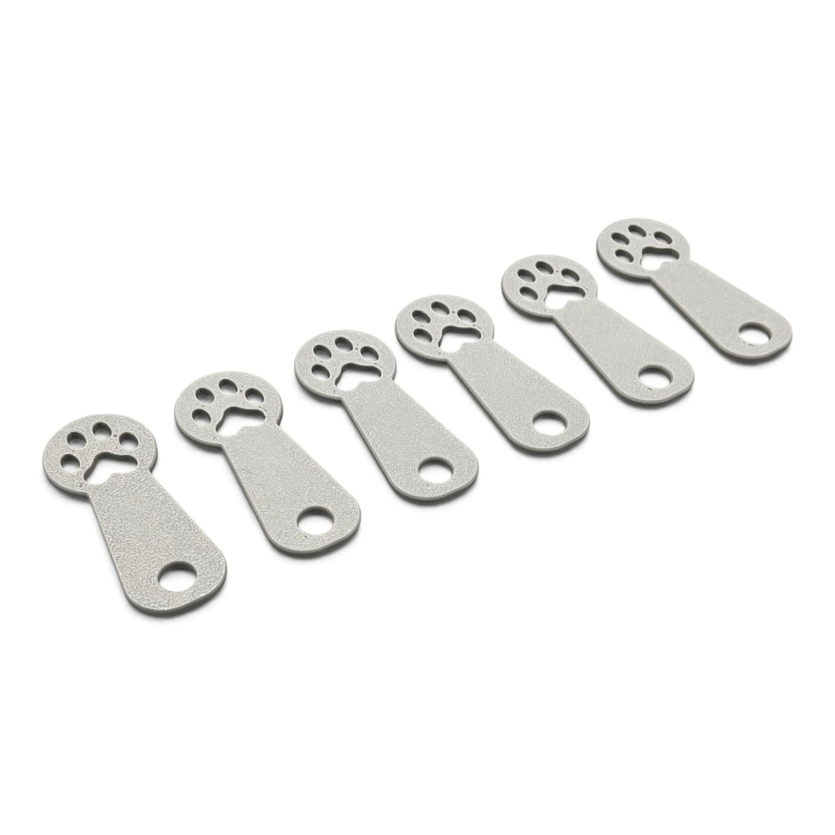 3DTools Einkaufswagenlöser im Pfoten-Design aus grauem PETG, 6 Stück für 1-Euro-Einkaufswagen