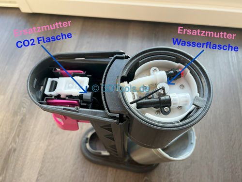 Sodastream Duo Reparatursatz 2 x Ersatzmutter + CO2 Dichtung Soda Stream Reparatur