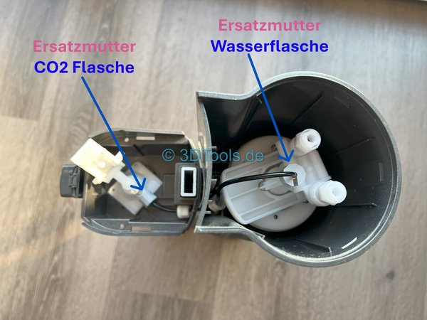 Sodastream Reparaturset 2 x Ersatzmutter + CO2 Dichtung Soda Stream Reparatur - 3DTools