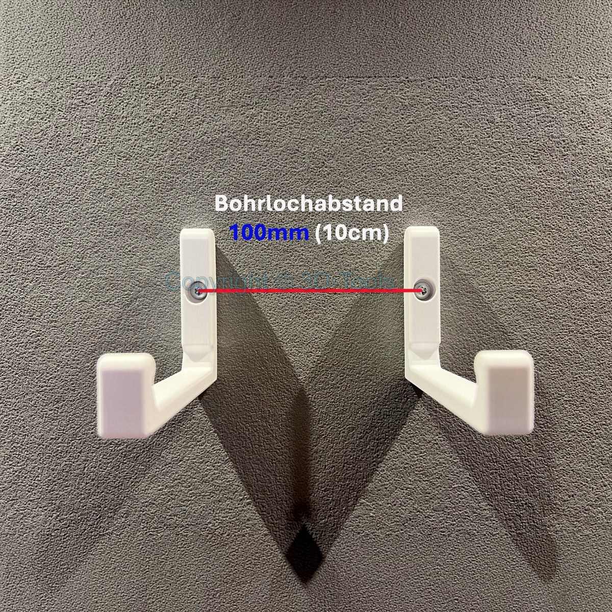 3DTools Wandhalterung für AVM FRITZ!Repeater 6000 aus weißem PETG mit 100 mm Bohrlochabstand