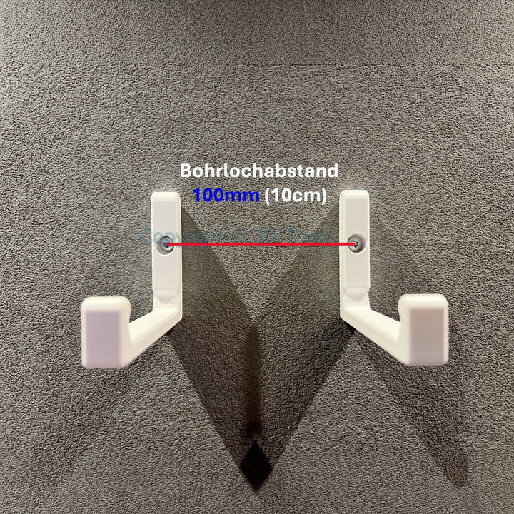 3DTools Wandhalterung für AVM FRITZ!Repeater 6000 aus weißem PETG mit 100 mm Bohrlochabstand