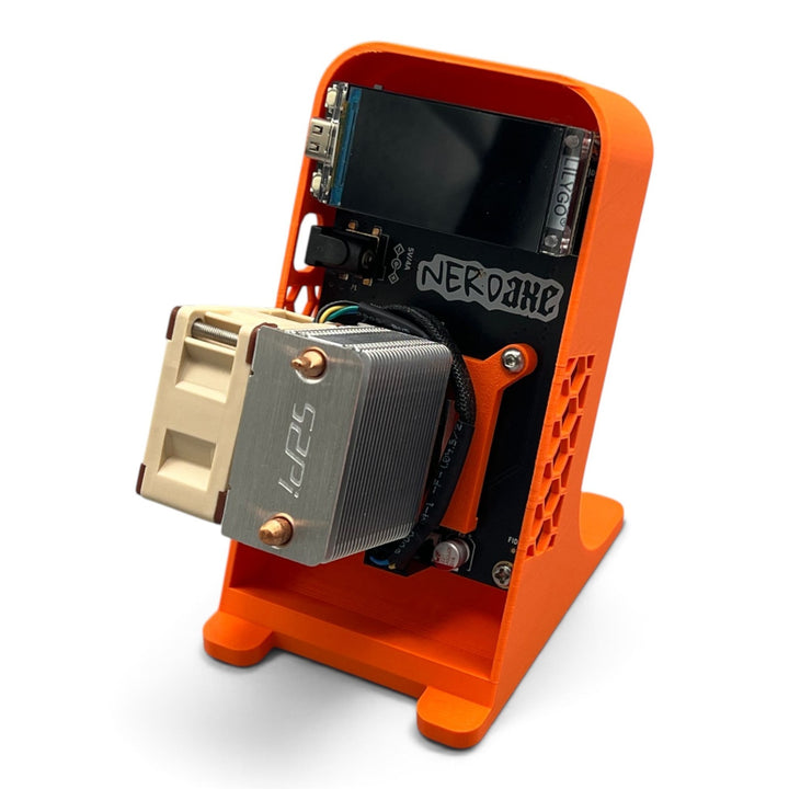 3DTools Nerdaxe Standing Case in Orange für Nerdminer Solo Lottery Miner aus PETG mit Montageschrauben