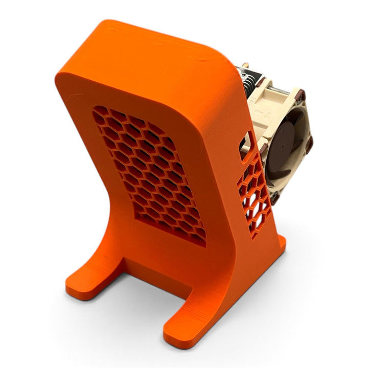 3DTools Standing Case in Orange für Nerdminer und Nerdaxe mit Wabenstruktur aus PETG für optimale Kühlung
