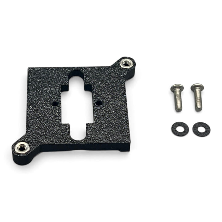 3DTools 2-Pin Sockeladapter aus schwarzem PETG für die Montage des GeeekPi Ice Tower auf Bitaxe und Nerdaxe Minern.