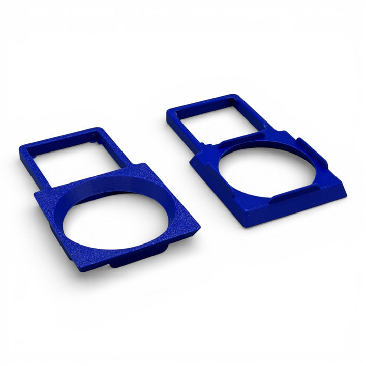 3DTools Twin-Fan-Adapter aus blauem PETG für GeeekPi Low Profile Plus CPU-Kühler mit 60 mm und 40 mm Lüfteraufnahme
