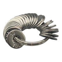 Seed Phrase sichern Unterlegscheiben stempeln Bitcoin Wallet Backup Metall BTC