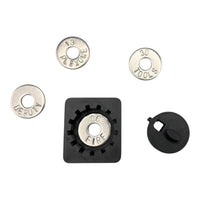 Seed Phrase sichern Unterlegscheiben stempeln Bitcoin Wallet Backup Metall BTC