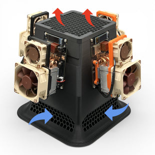 Bitaxe Quad Tower CT4 Gehäuse Ständer Cooling Tower 4MAX Overclock