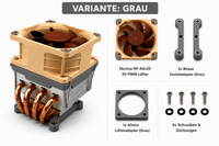 Bitaxe Premium Cooling Set – Variante Grau
