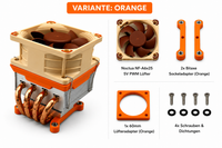 Bitaxe Premium Cooling Set – Variante Orange
