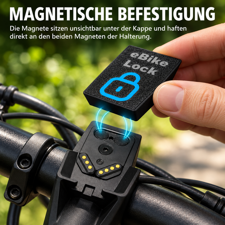 Magnetische Befestigung der Kiox-330-Kontaktschutzkappe mit zwei eingelassenen Neodym-Magneten