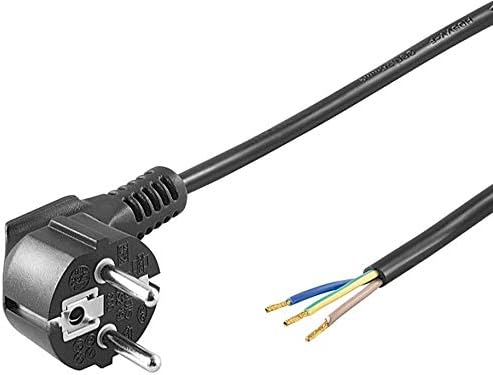 Netzkabel mit abgewinkeltem SchukoStecker